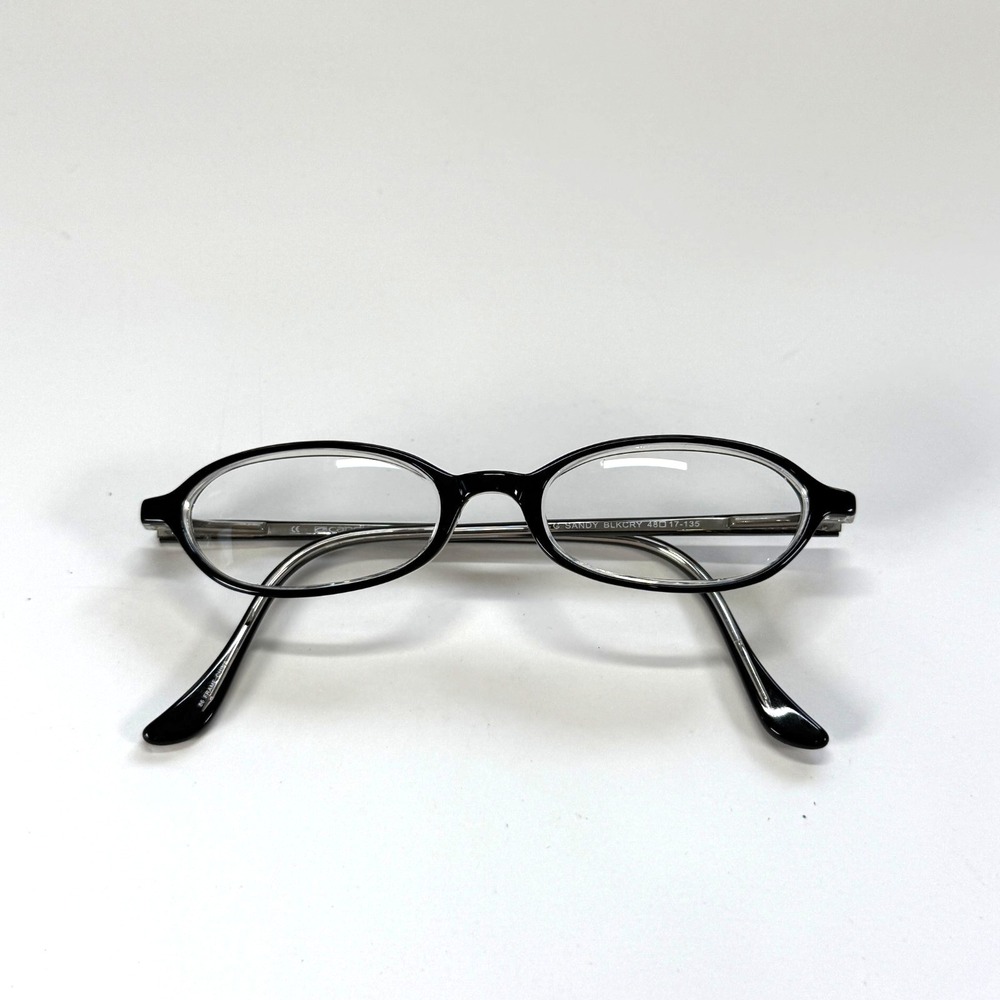 CANDIES C Sandy Blkcry Eyeglasses Frame Only 48-17-135 Black Oval Full Rim